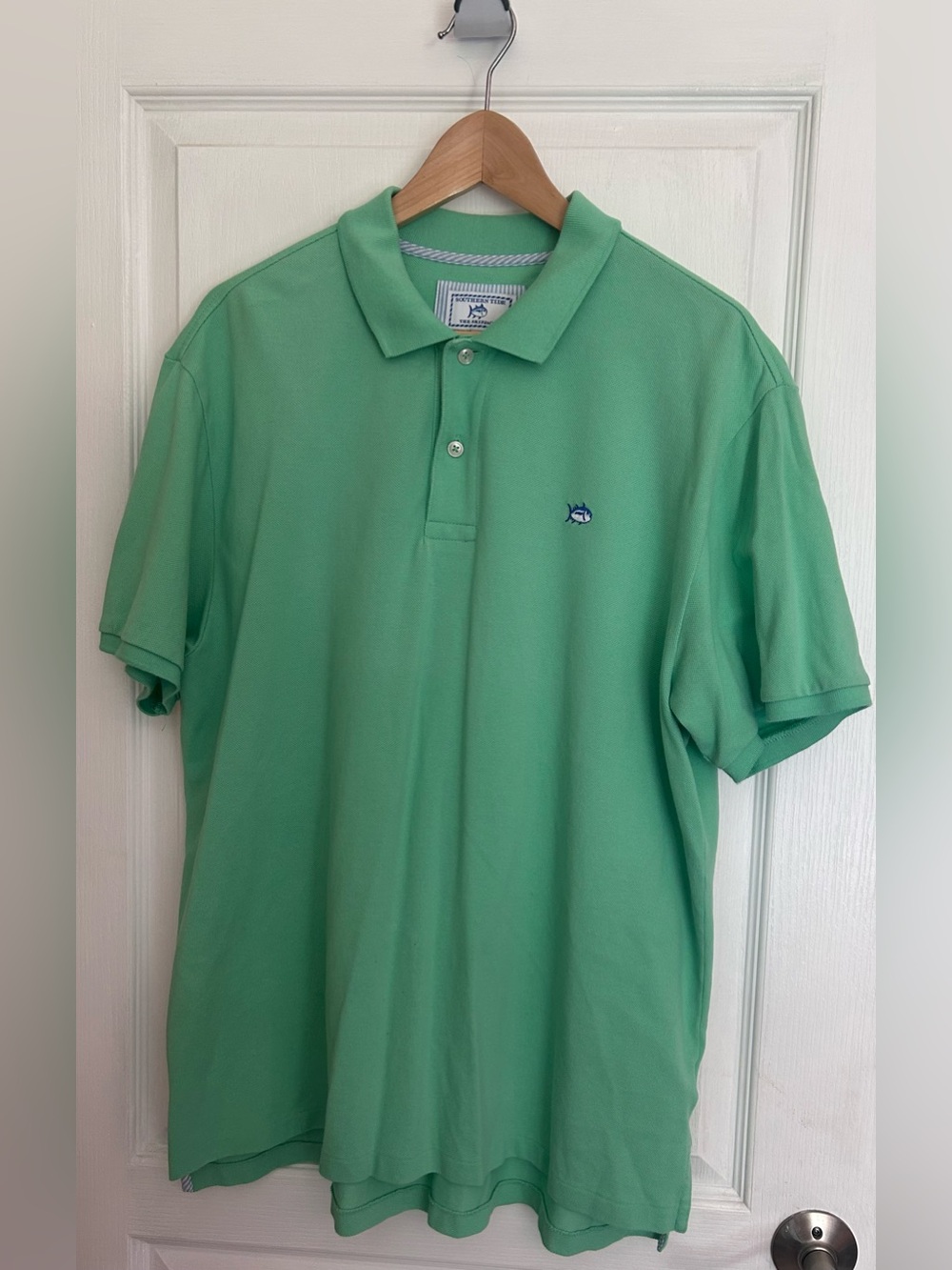 Southern Tide the skipjack Mint Green Polo Shirt with Embroidered Fish Logo